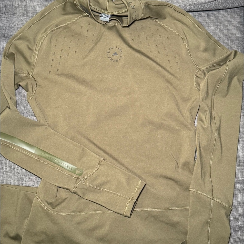 Adidas by Stella McCartney Olive pants khaki Activewear Set yoga gym sz S